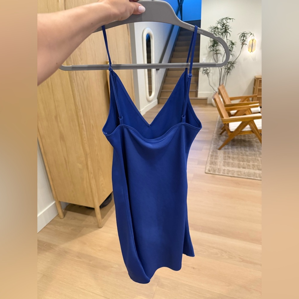 Elegant Blue Slip Dress